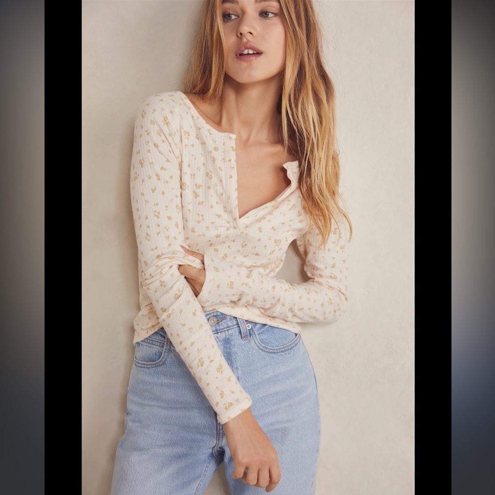 Free people Billie Printed Layering Top size medium